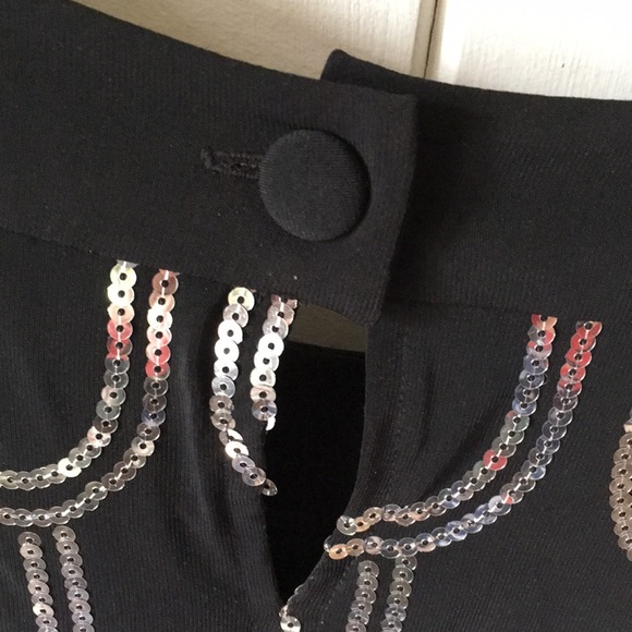 Perfect black dress with sequin detail.  Flattering neckline. - Picture 5 of 5